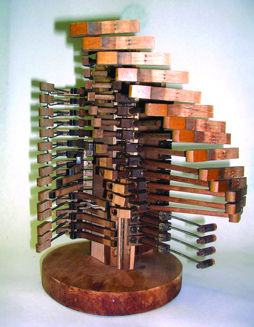 Piano pieces (wood, wire metal)